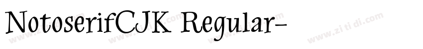 NotoserifCJK Regular字体转换
